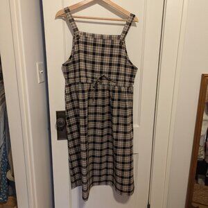Plaid linen dress, NWT, One size
